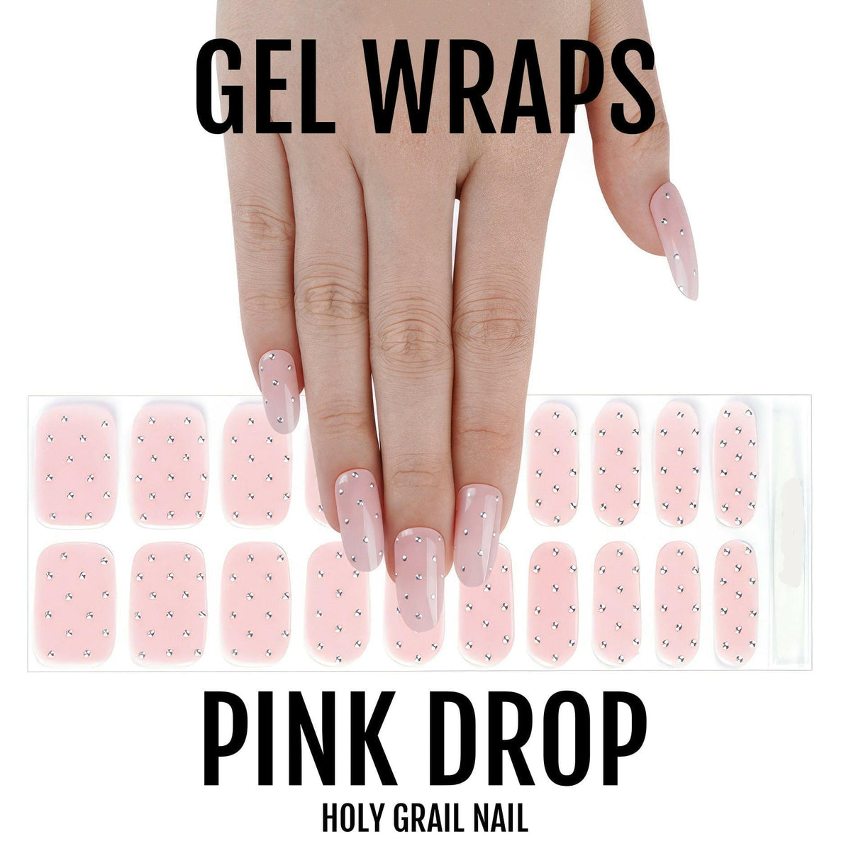 Holy Grail Nail Semi-Cured Gels Pink Drop - Gels, Pink Gems Gels, Holy Gels