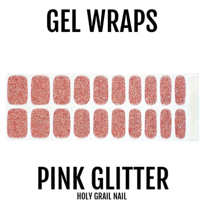 Holy Grail Nail Semi-Cured Gels Pink Glitter - Gels, Pink Glitter Gel, Hello Nails