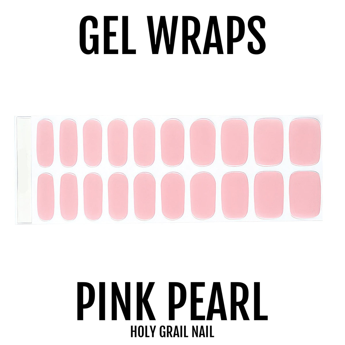 Holy Grail Nail Semi-Cured Gels Pink Pearl - Gels, Sheer Pink Glitz Gels, Holy Gels, Baby Pink Gel, Hello Nails