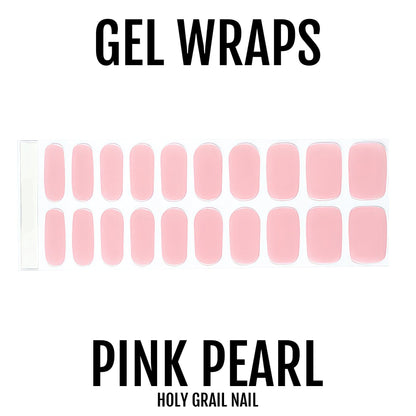 Holy Grail Nail Semi-Cured Gels Pink Pearl - Gels, Sheer Pink Glitz Gels, Holy Gels, Baby Pink Gel, Hello Nails