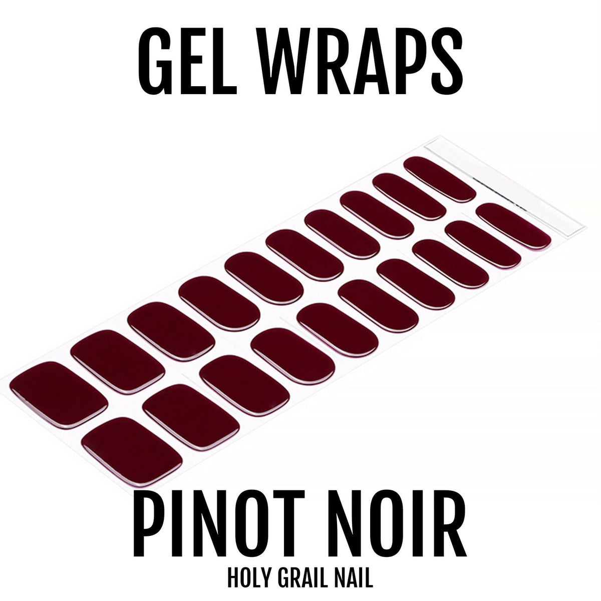 Holy Grail Nail Semi-Cured Gels Pinot Noir - Gels, Burgundy Red Gel, Hello Nails