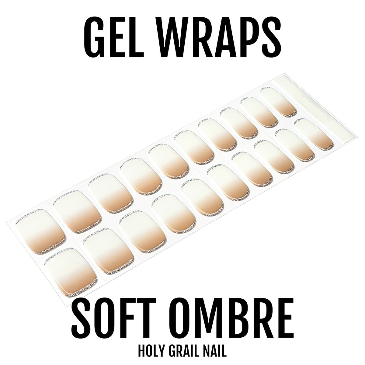 Holy Grail Nail Semi-Cured Gels Soft Ombre - Gels, Nude Ombre Glitz Gels, Holy Gels, Gloria Gel, Hello Nails