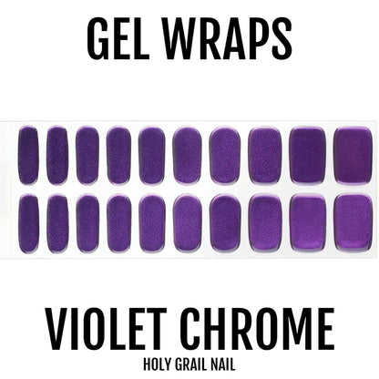 Holy Grail Nail Semi-Cured Gels Violet Chrome - Gels, Purple Chrome Gels, Holy Gels